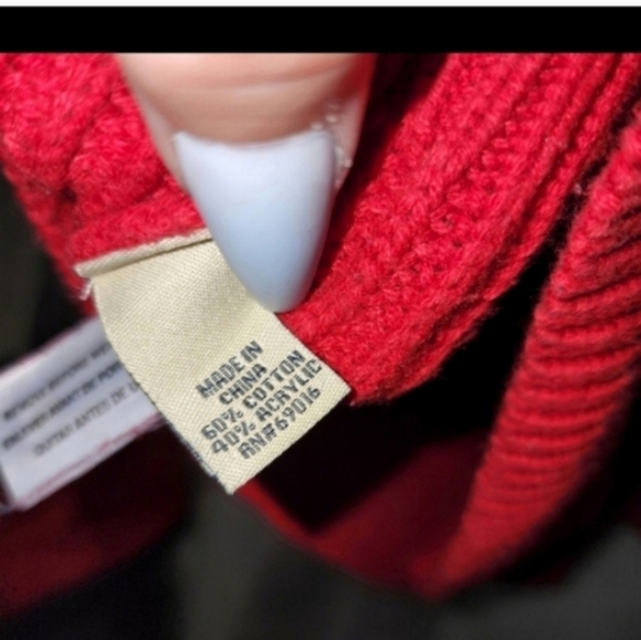 🍂🍁Ruff Hewn Turtleneck Cable Knit Sweater Haute Red XL fits 2xw - Picture 4 of 5